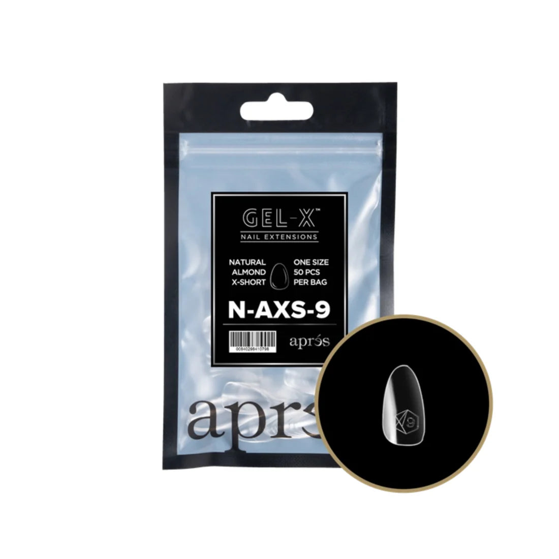Apres Gel-X Refill Bag (50 pcs) - Natural Almond Extra Short (N-AXS)