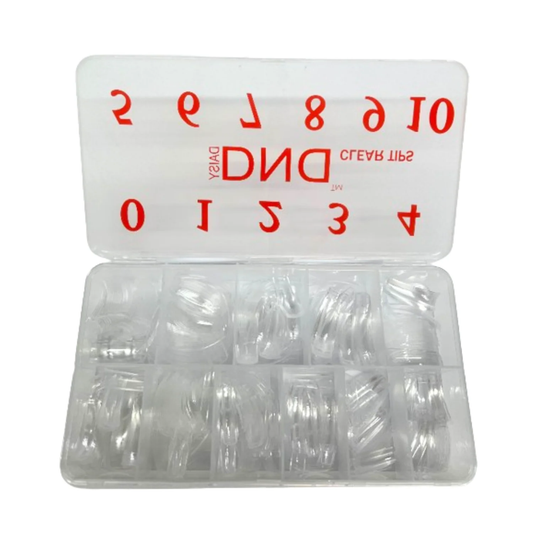 DND Clear Acrylic Nail Tips (550 pcs)