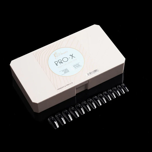 iGel PRO-X Soft Gel Nail Tips (600 pcs) - Natural Coffin Medium 14