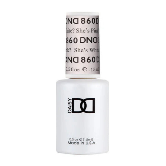 DND Gel Polish #860 - She’s White? She’s Pink?
