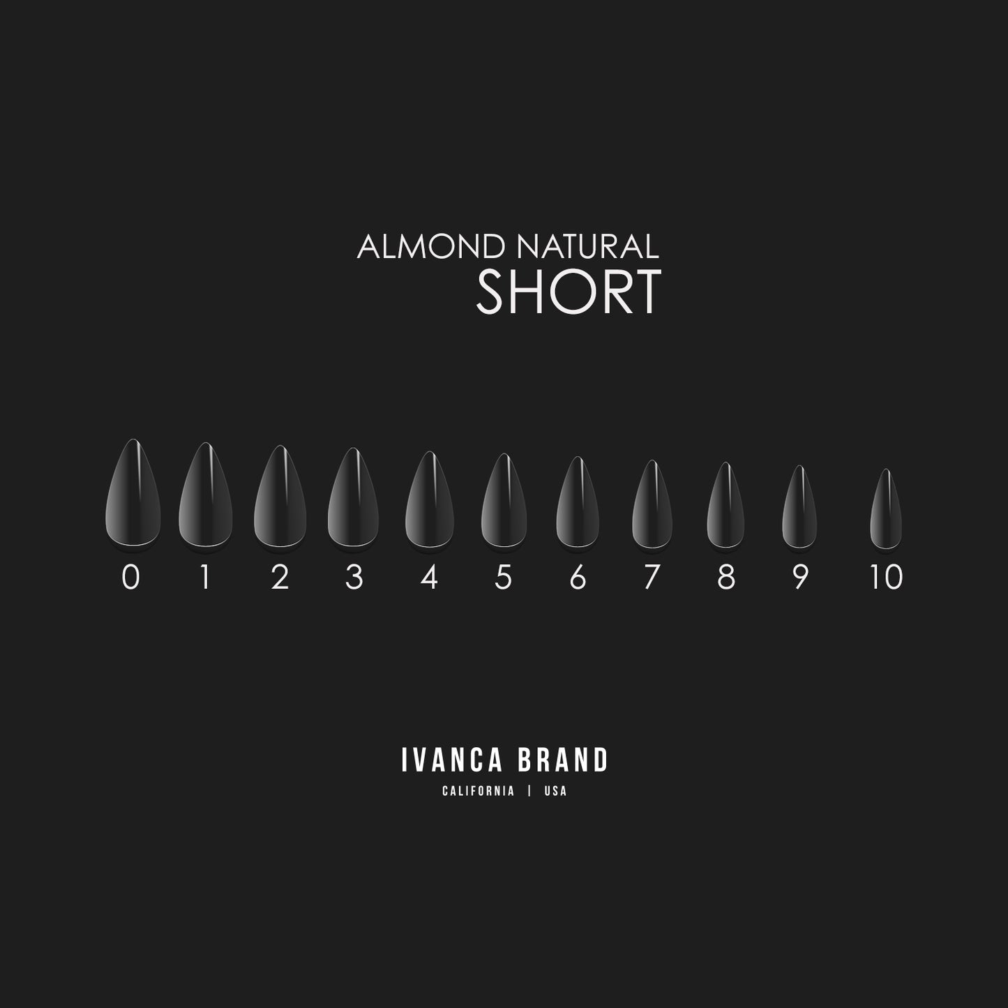 IVANCA NATURAL ALMOND SHORT TIPS (550PCS)