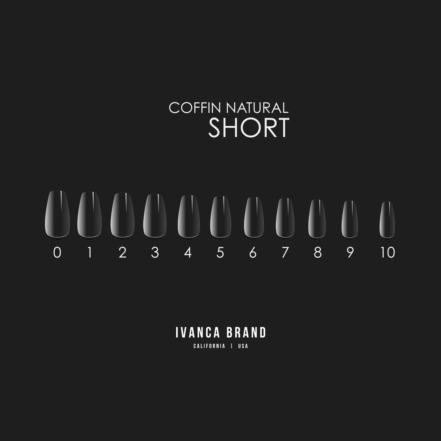 IVANCA NATURAL COFFIN SHORT TIPS (550PCS)