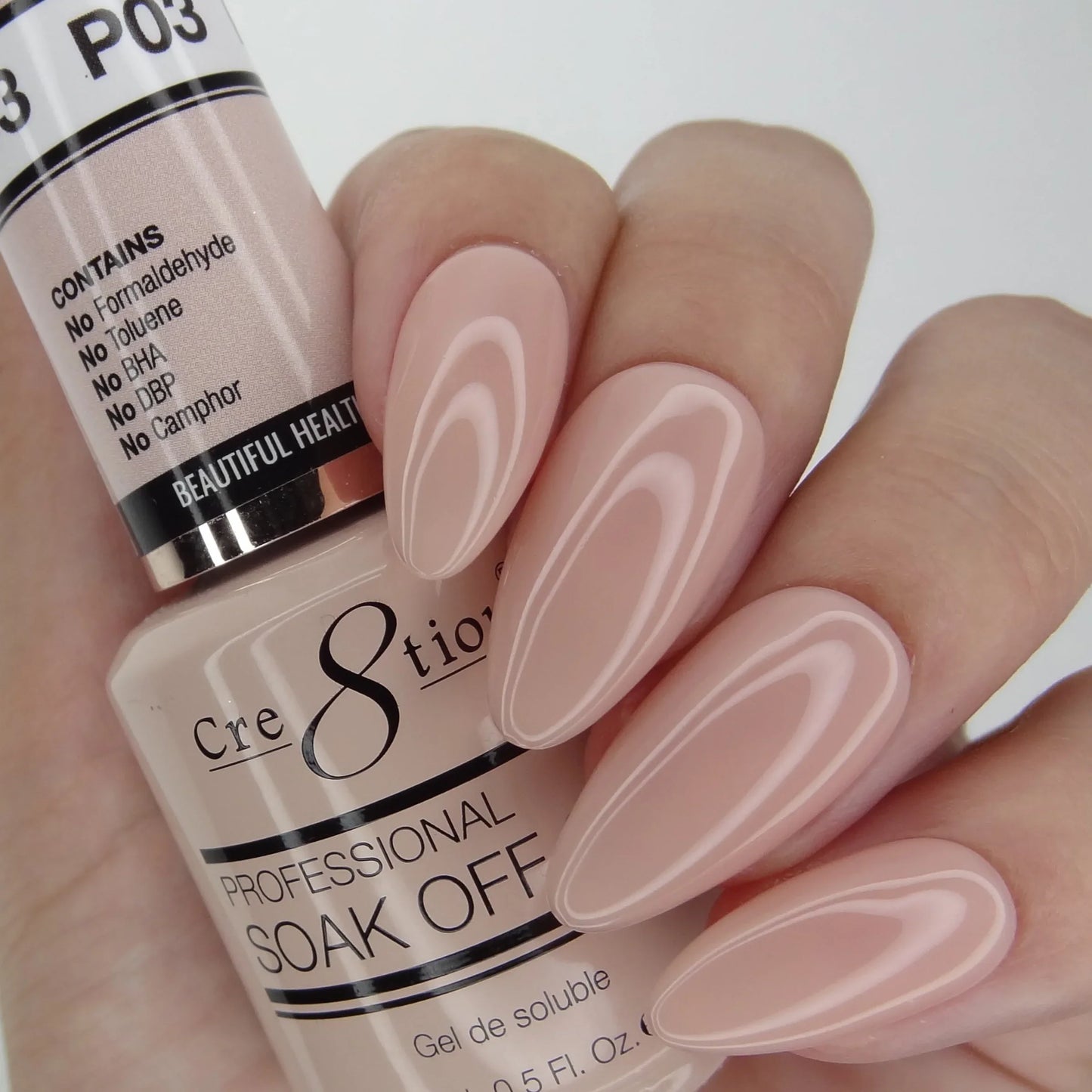 Cre8tion Soak Off Gel 0.5 oz P03 - Precious Pink