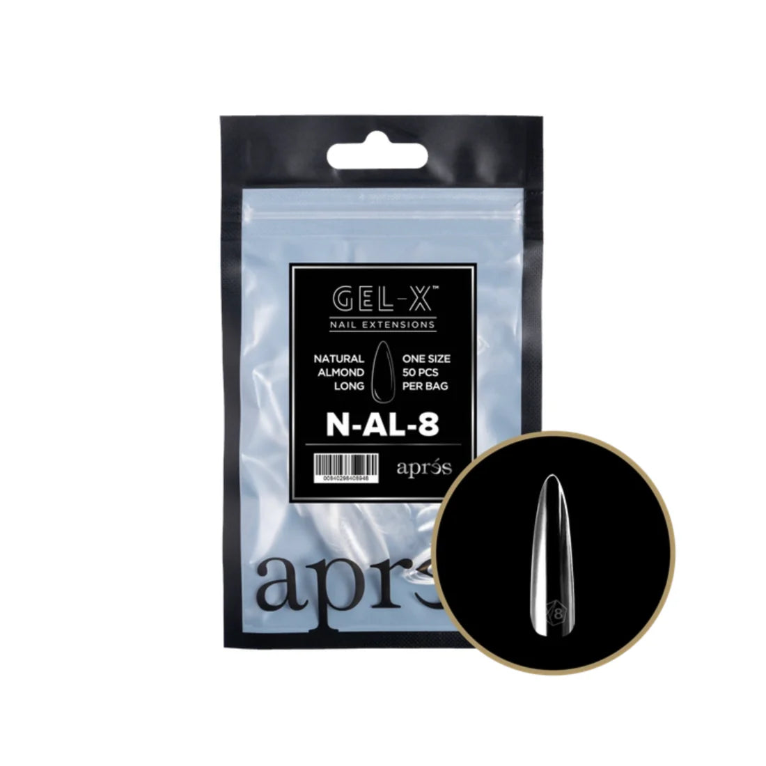 Apres Gel-X Refill Bag (50 pcs) - Natural Almond Long (N-AL)