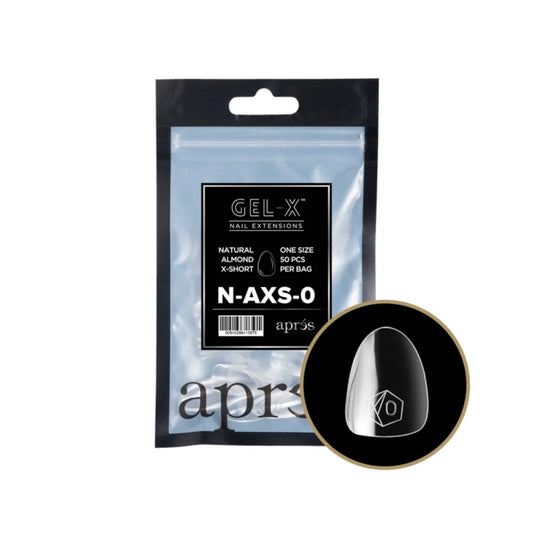 Apres Gel-X Refill Bag (50 pcs) - Natural Almond Extra Short (N-AXS)