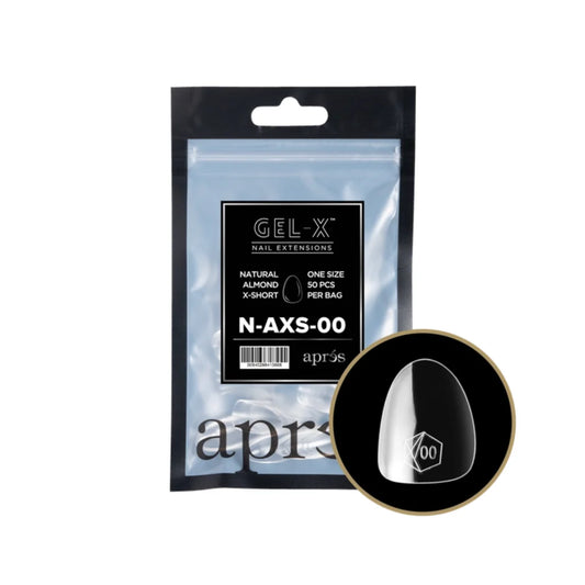 Apres Gel-X Refill Bag (50 pcs) - Natural Almond Extra Short (N-AXS)