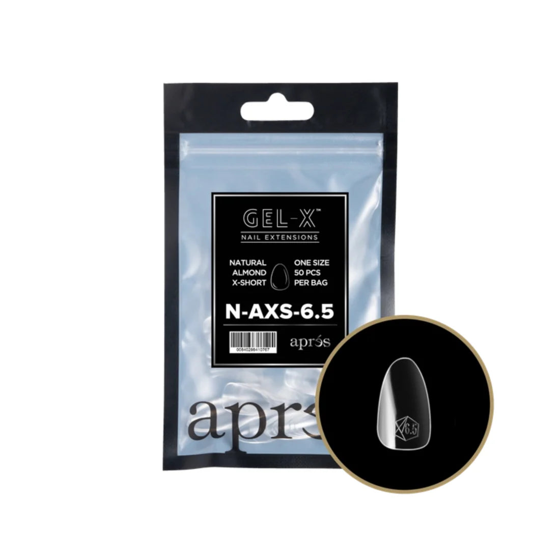 Apres Gel-X Refill Bag (50 pcs) - Natural Almond Extra Short (N-AXS)