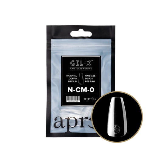 Apres Gel-X Refill Bag (50 pcs) - Natural Coffin Medium (N-CM)