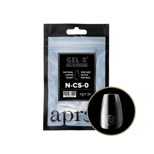 Apres Gel-X Refill Bag (50 pcs) - Natural Coffin Short (N-CS)
