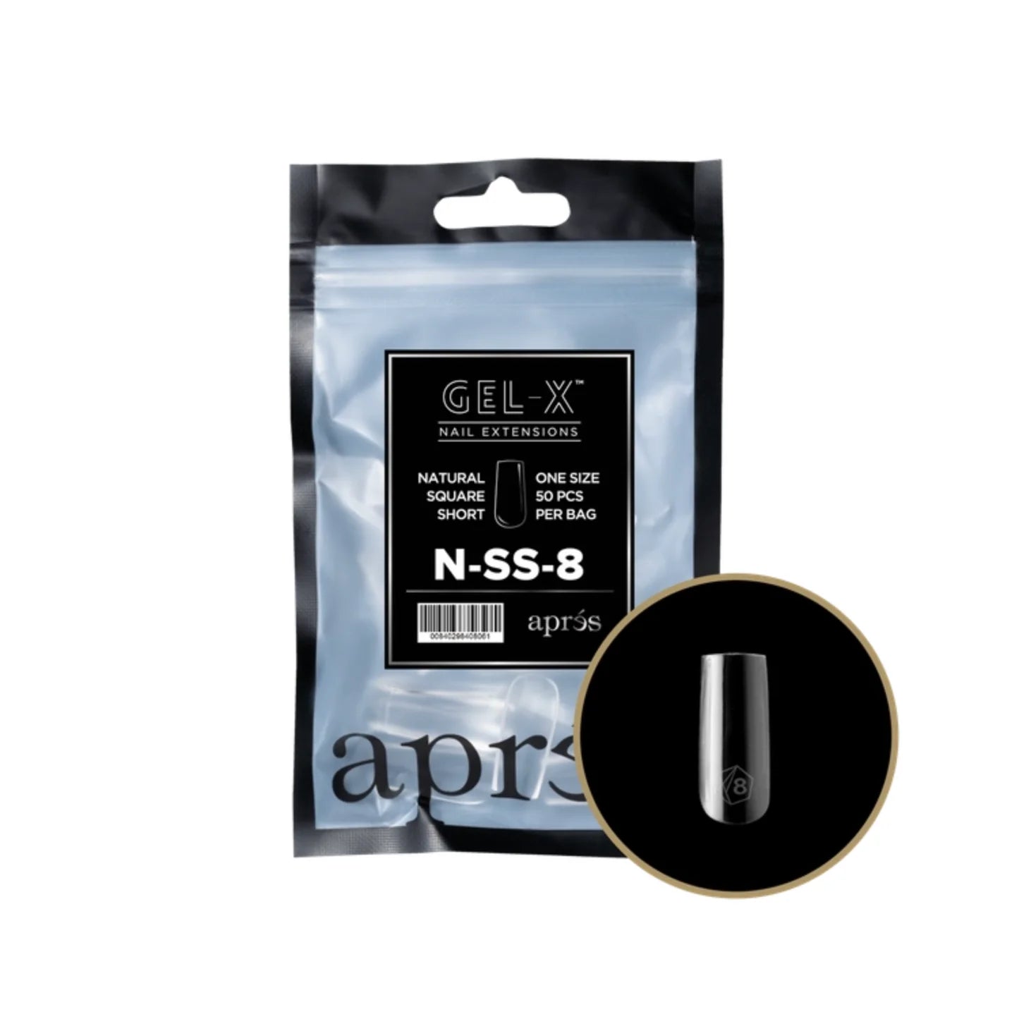 Apres Gel-X Refill Bag (50 pcs) - Natural Square Short (N-SS)