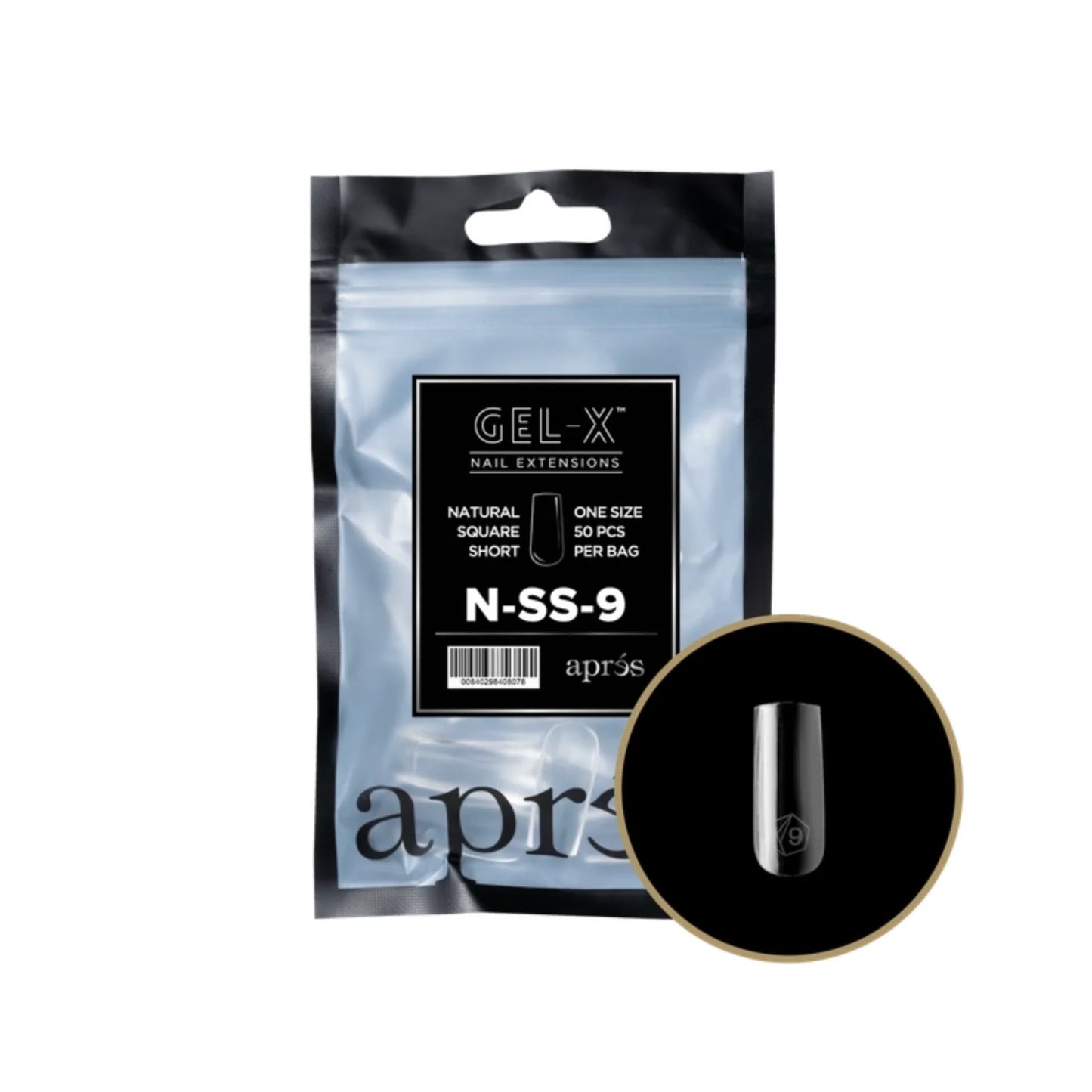 Apres Gel-X Refill Bag (50 pcs) - Natural Square Short (N-SS)