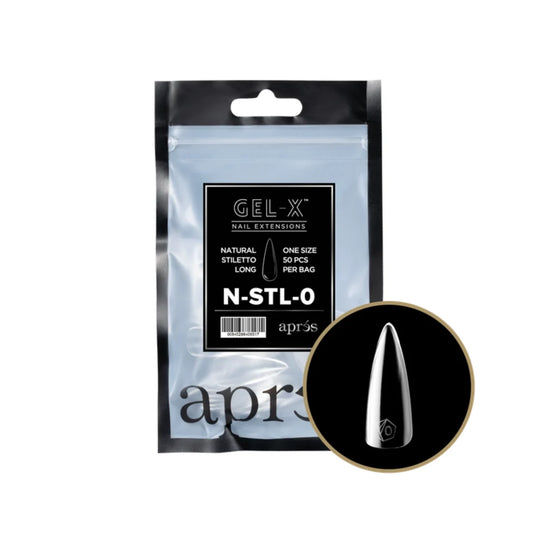 Apres Gel-X Refill Bag (50 pcs) - Natural Stiletto Long (N-STL)
