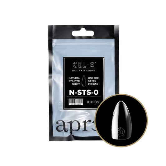 Apres Gel-X Refill Bag (50 pcs) - Natural Stiletto Short (N-STS)