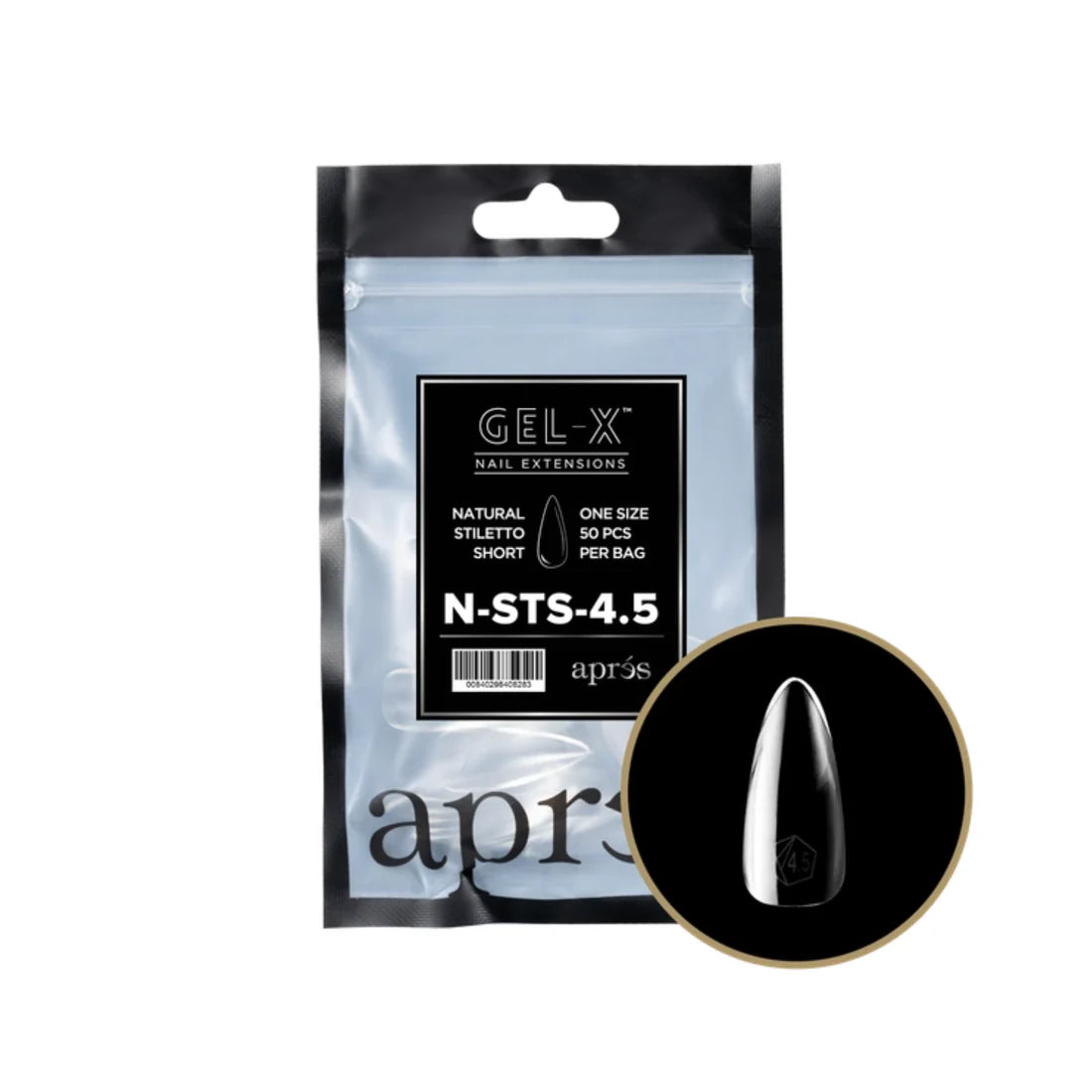 Apres Gel-X Refill Bag (50 pcs) - Natural Stiletto Short (N-STS)