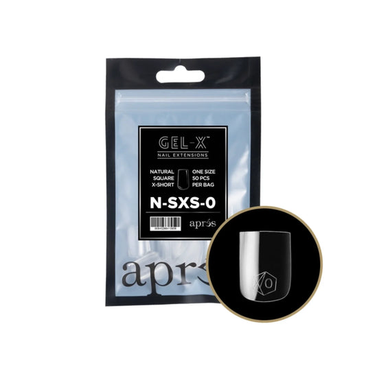 Apres Gel-X Refill Bag (50 pcs) - Natural Square Extra Short (N-SXS)