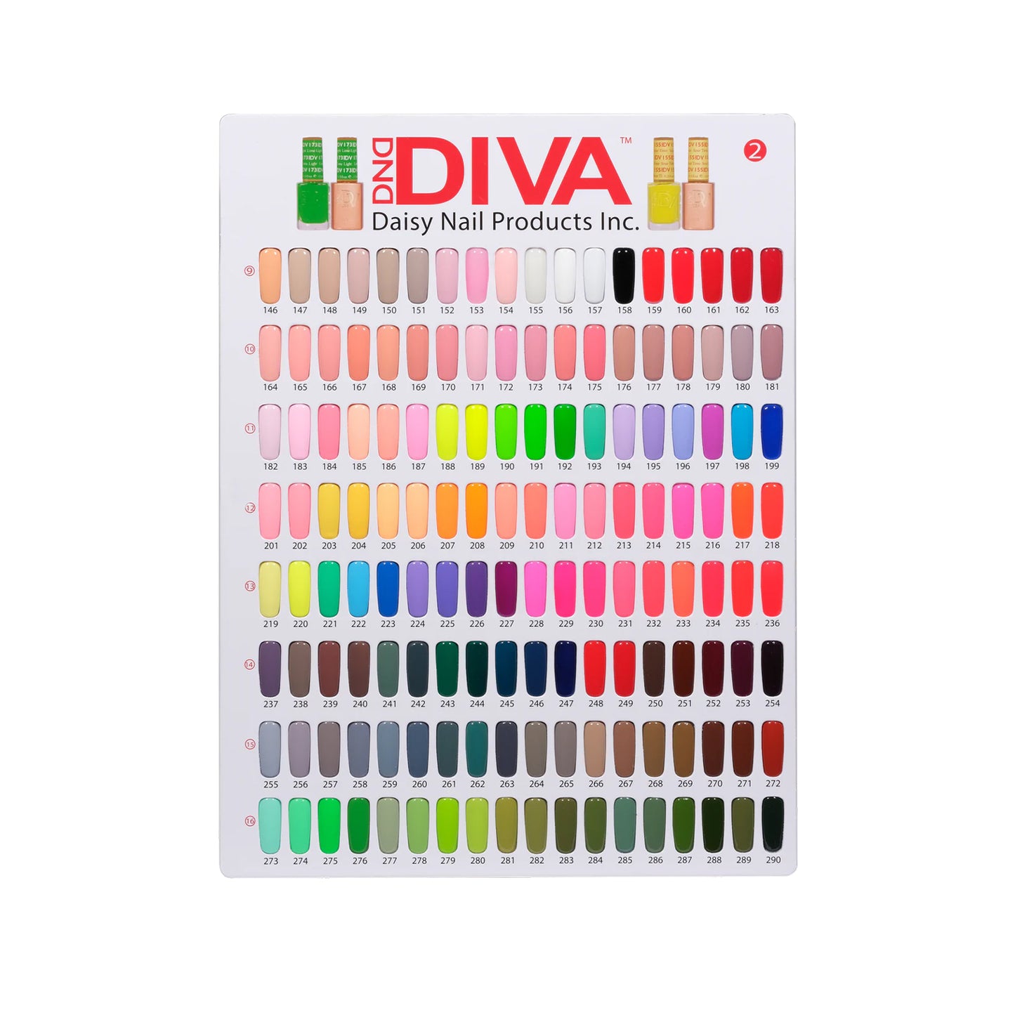 DND DIVA Gel/Lacquer Duo Bundle (263 colors ) + FREE 2 color booklets