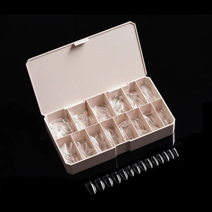 iGel PRO-X Soft Gel Nail Tips (600 pcs) - Natural Almond Medium 20