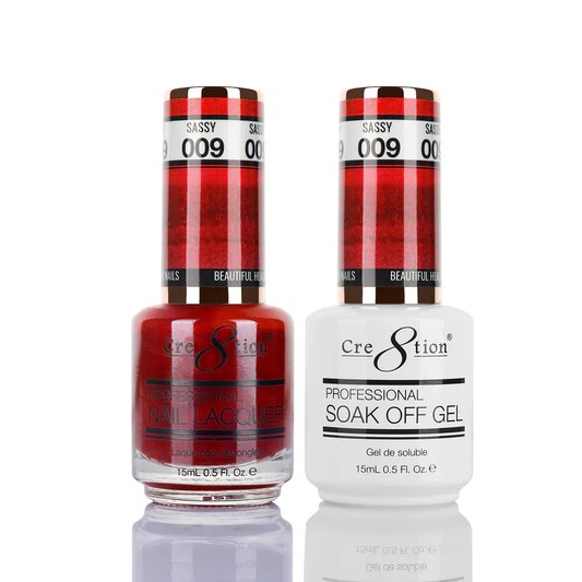 Cre8tion Soak-Off Gel Duo #009 - Sassy (Shimmery)