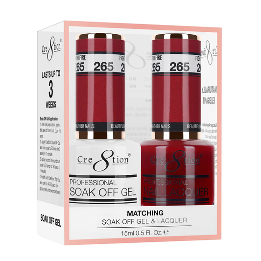 Cre8tion Soak-Off Gel Duo #265 - Fighting With Fire