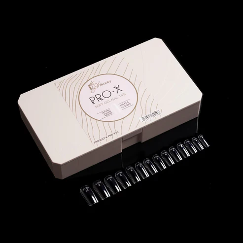 iGel PRO-X Soft Gel Nail Tips (600 pcs) - Natural Square Medium 03