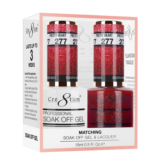 Cre8tion Soak-Off Gel Duo #277 - Pretty Heart