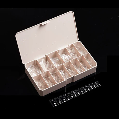 iGel PRO-X Soft Gel Nail Tips (600 pcs) - Natural Square Medium 03