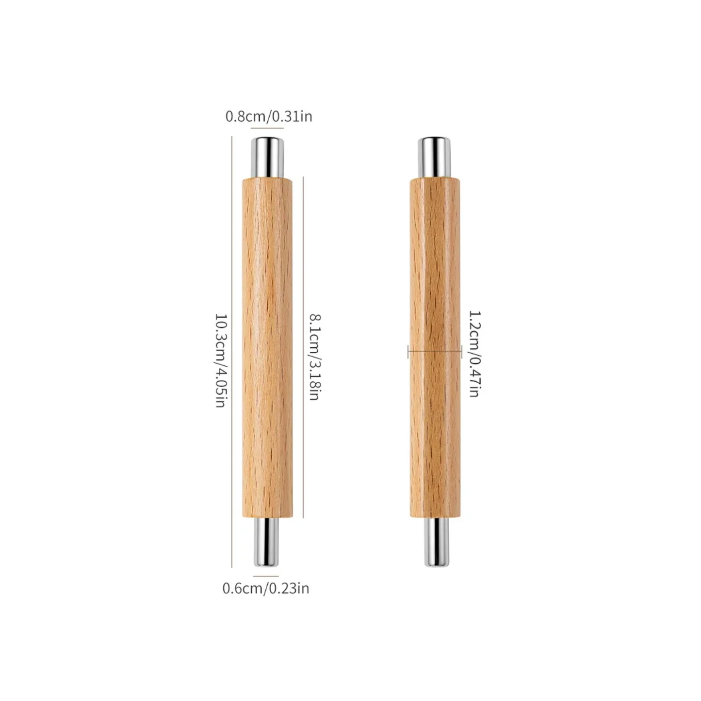 Small Cylindrical Dual-Head Cat Eye Magnet w/ Wooden Handle