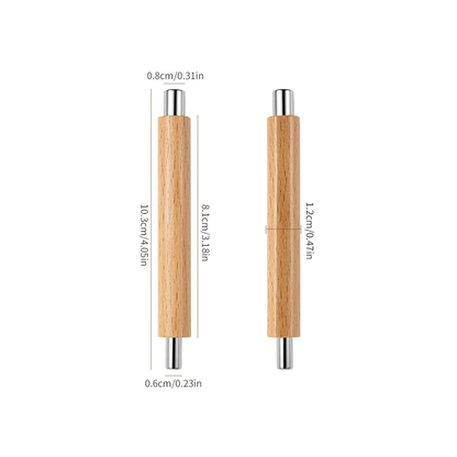 Small Cylindrical Dual-Head Cat Eye Magnet w/ Wooden Handle