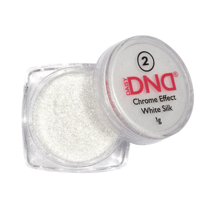DND Chrome Effect White Silk #02 (1 g)