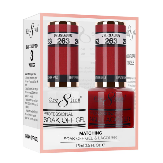 Cre8tion Soak-Off Gel Duo #263 - Overzealous