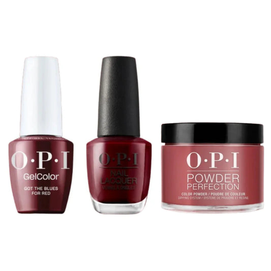 OPI Trio W52 - Got the Blues for Red