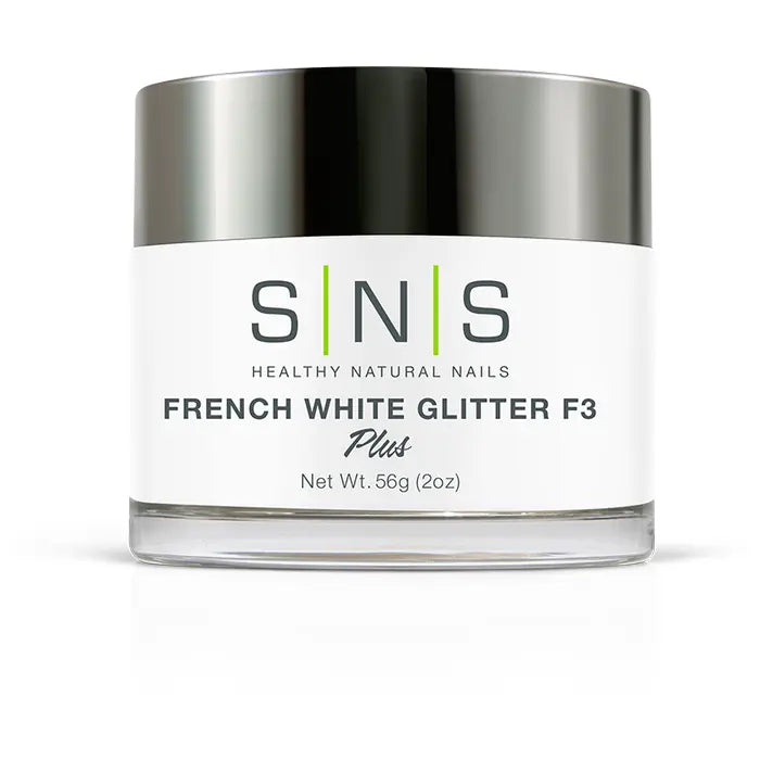 French White Glitter Dip Powder F3